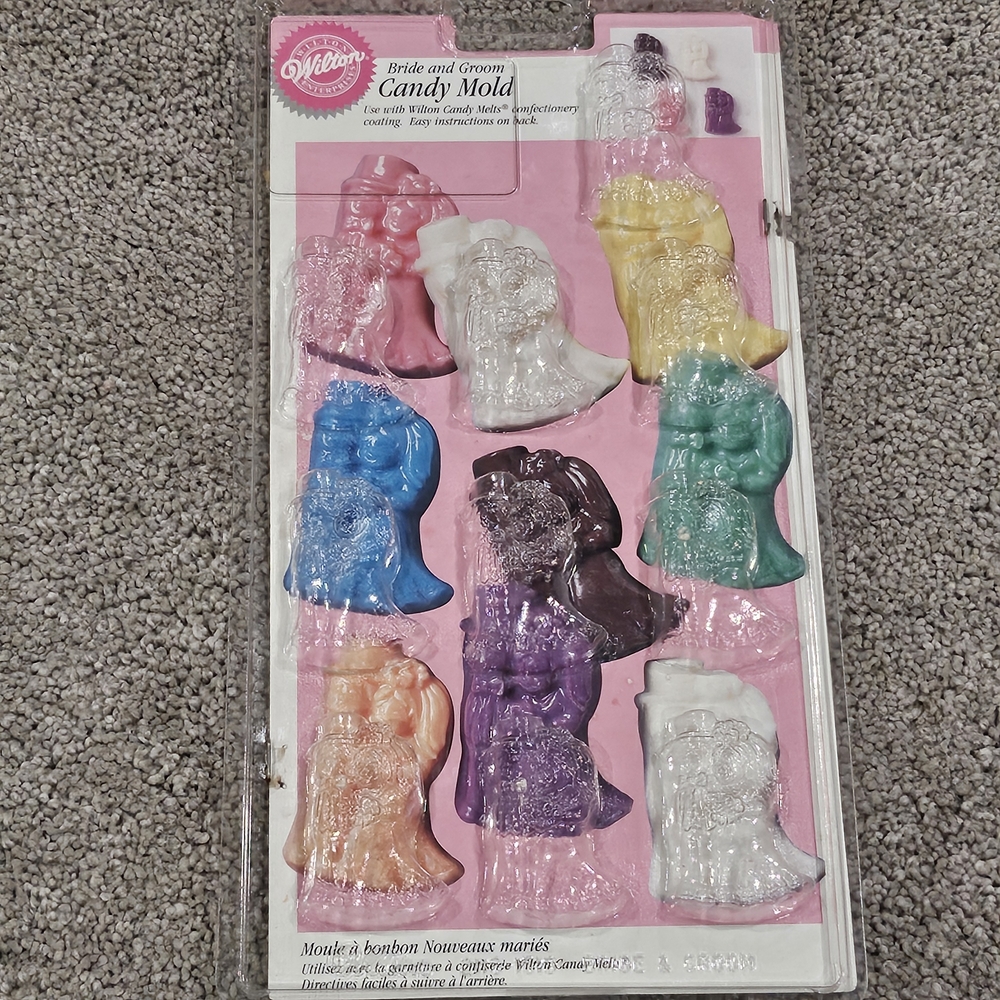 Wilton Bride and Groom Candy Mold - Colorful Wedding Molds